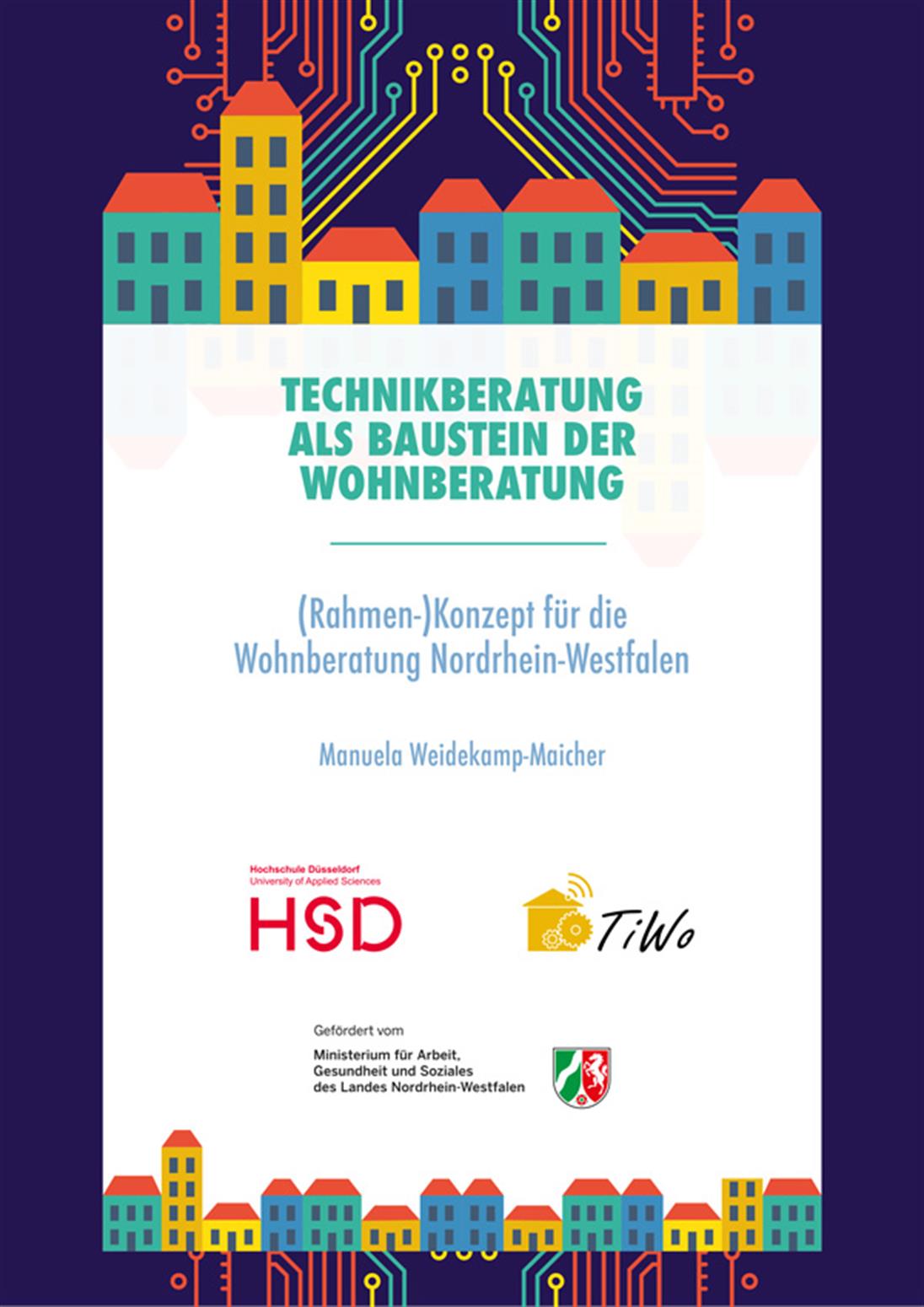 Titelseite "(Rahmen-)Konzept für die Wohnberatung Nordrhein-Westfalen"