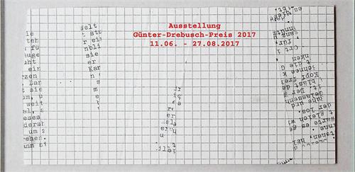 Einladungskarte zur Ausstellung der diesjährigen Kunstpreisträgerin des  „Günter-Drebusch-Preises“ Denise Winter