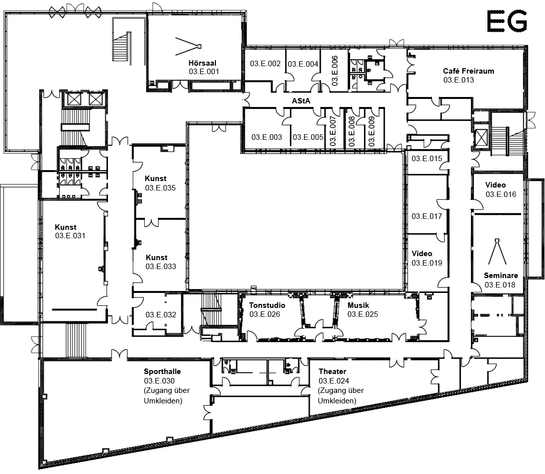 Gebäudeplan Geb. 3 Erdgeschoss