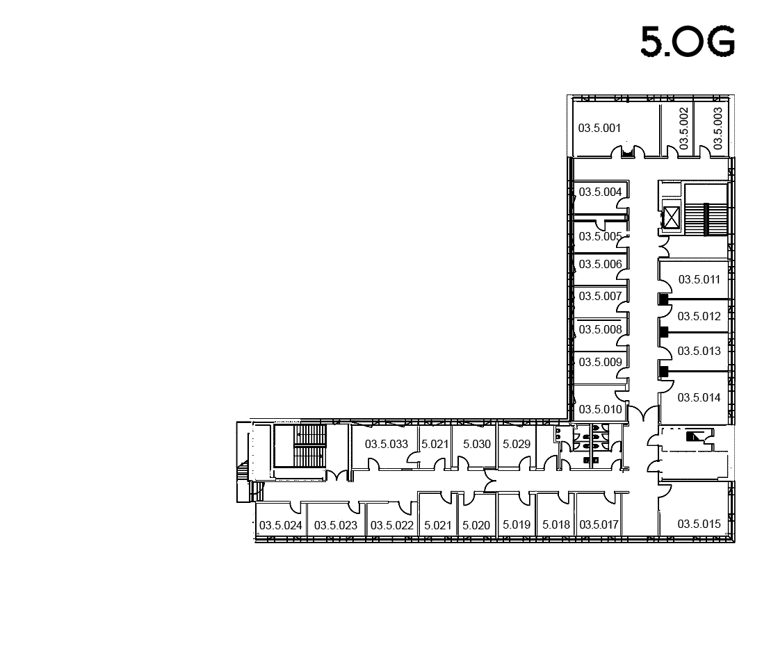 Gebäudeplan Geb. 3 Fünftes Obergeschoss