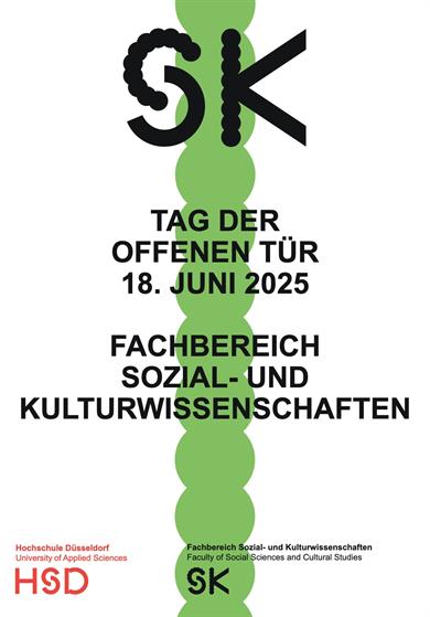 Frontcover des Flyers zum Tag der Offenen Tür des FB Sozial- und Kulturwissenschaften