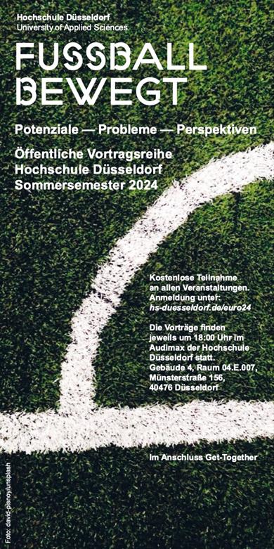 Fußball bewegt
potenziale - Probleme - Perspektiven 
​Öffentliche Vortragsreihe im Sommersemester 2024   