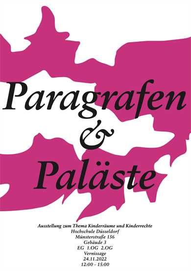Postcard for the exhibition "Paragrafen und Paläste" ("Paragraphs and Palaces")