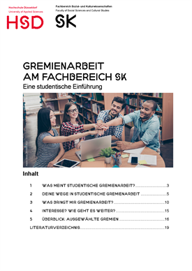 Deckblatt Einführung in Studentische Gremienarbeit