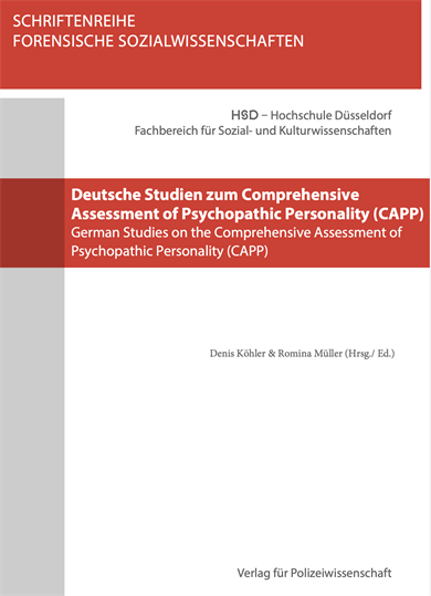 Buchcover von Köhler & Müller (Ed.) "German Studies on the Comprehensive Assessment of Psychopathic Personality (CAPP)”