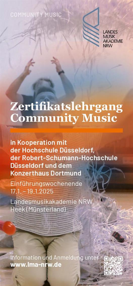 Flyer Community Music Zertifikat 2025